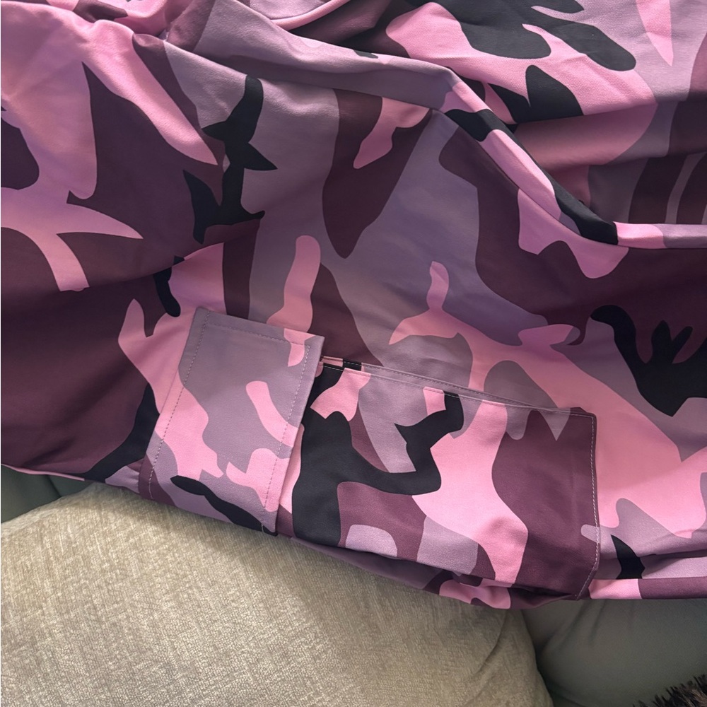 SHEIN Pink Camouflage Wide Leg Pants Never worn brand new